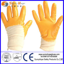 Вязаные перчатки с гладкой отделкой из нитрилового хлопка с перчатками